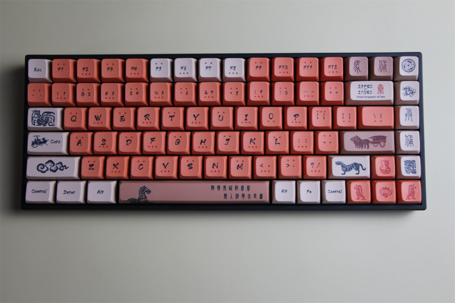Terracotta Warriors 104+30 MDA profile Keycap PBT DYE Sublimation 1.75U 2U Keys for 60 61 64 84 96 87 104 108 Keyboard